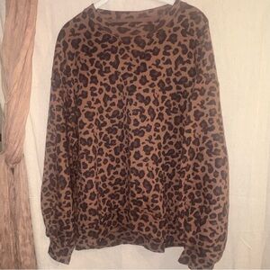 Women’s Abercrombie Leopard  Print Sweater - NWOT